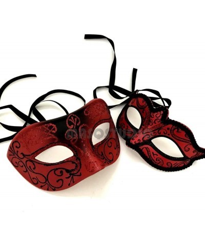 Red Masquerade Ball Mask Pair Cosplay Prom Dance Birthday Party Wear or Deco (Pair for 2 Masks) $45.44 Kids' Dress-Up Accesso...