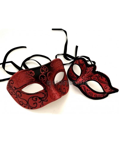 Red Masquerade Ball Mask Pair Cosplay Prom Dance Birthday Party Wear or Deco (Pair for 2 Masks) $45.44 Kids' Dress-Up Accesso...