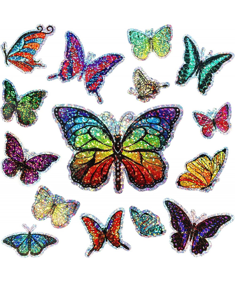 450 Pieces 30 Sheets Glitter Butterfly Stickers Prismatic Stickers Rainbow Butterfly Stickers Laser Butterfly Decal Colorful ...