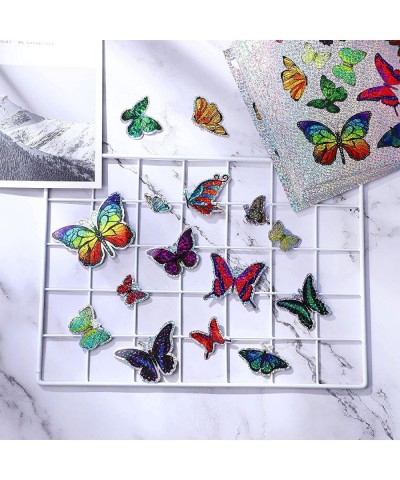 450 Pieces 30 Sheets Glitter Butterfly Stickers Prismatic Stickers Rainbow Butterfly Stickers Laser Butterfly Decal Colorful ...