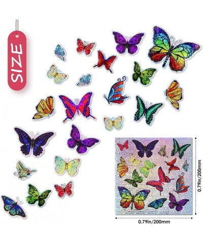 450 Pieces 30 Sheets Glitter Butterfly Stickers Prismatic Stickers Rainbow Butterfly Stickers Laser Butterfly Decal Colorful ...