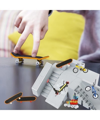 5Pcs Skate Park Kit Ramp Parts for Finger Skateboard Park Kit Part Training Props with Finger Skateboards Finger Bikes Skates...