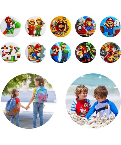 103PCS Mario Party Favors Alohelo Super Mario Birthday Party Supplies Kit Including 10 Bracelets 10 Keychains 10 Button Pins ...