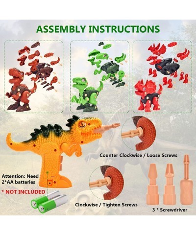 STEM Educational Construction Building Toys Dinosaur Toys for 3 4 5 6 7 Year Old Boys Take Apart Toys with Electric Drill for...