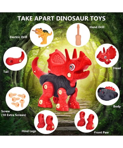 STEM Educational Construction Building Toys Dinosaur Toys for 3 4 5 6 7 Year Old Boys Take Apart Toys with Electric Drill for...