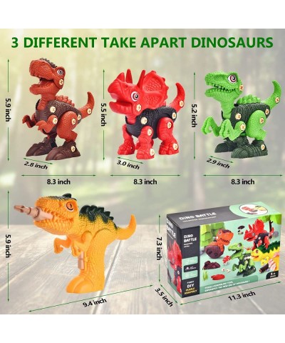 STEM Educational Construction Building Toys Dinosaur Toys for 3 4 5 6 7 Year Old Boys Take Apart Toys with Electric Drill for...