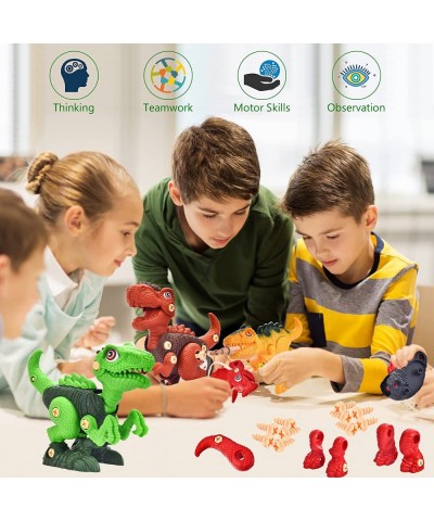 STEM Educational Construction Building Toys Dinosaur Toys for 3 4 5 6 7 Year Old Boys Take Apart Toys with Electric Drill for...