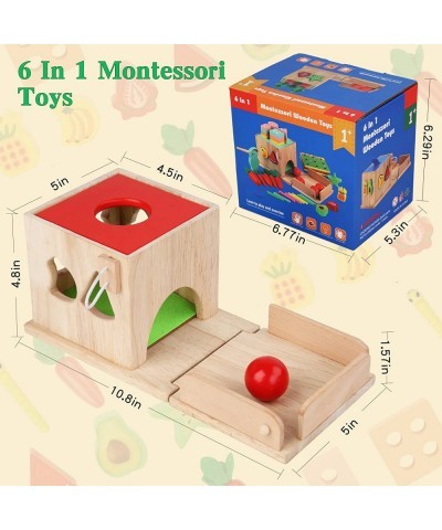 Baby Montessori Toys for Toddler Age 1 2 3 Year Old Boy Girl 6-in-1 Wooden Preschool Learning Education Sensory Fine Motor Sk...