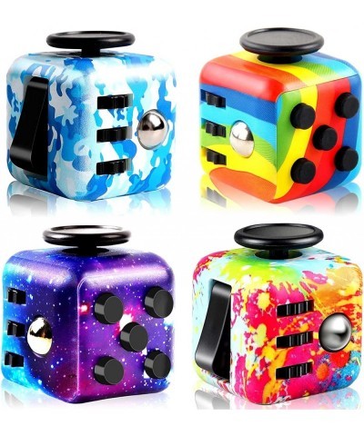 4 Pack Fidget Cube Fidget Toys Magic Cube Stress and Anxiety Relief Toys Fidget Toys Cube Relaxing Hand-Held for Adults Killi...