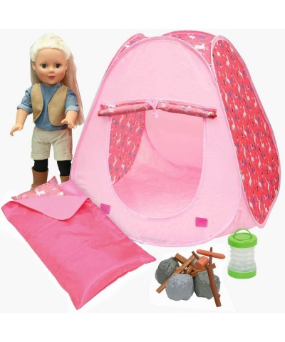 Doll Tent Camping Set & Accessories Perfect for 18 Inch Dolls | 18 Inch Doll Accessories with Camping Tent Camping Bed Mini L...