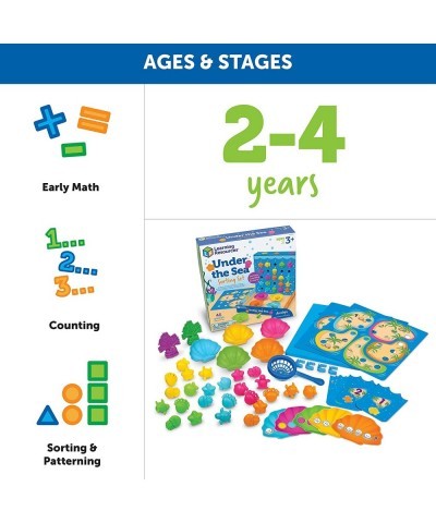 Learning Resouces Under The Sea Sorting Set Toddler Activities Educational Toys Set Color Teaching Toys 44 Pieces Age 3+ Gift...