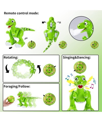 – Remote Control Dinosaur Toys for Kids 3-5 – Multifunctional Dinosaur Toys for Kids 5-7 with Mist Spray 360° Rotation Sing &...