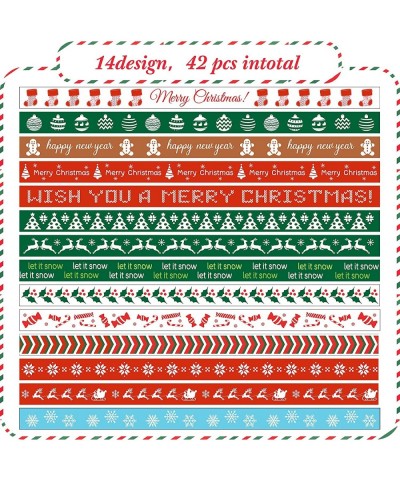 42 Pieces Christmas Silicone Bracelets Christmas Wristbands Colored Christmas Party Bracelets Assorted Unisex Wrist Bands for...