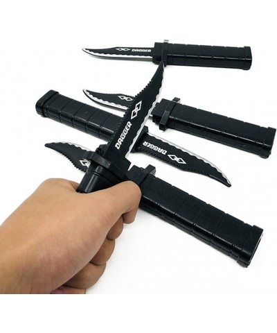 3PCS Retractable Fake Knife Toy Extension Hardcover Dagger Plastic Funny Trick Gadget Props Classic Gag Fun Prank Friend for ...