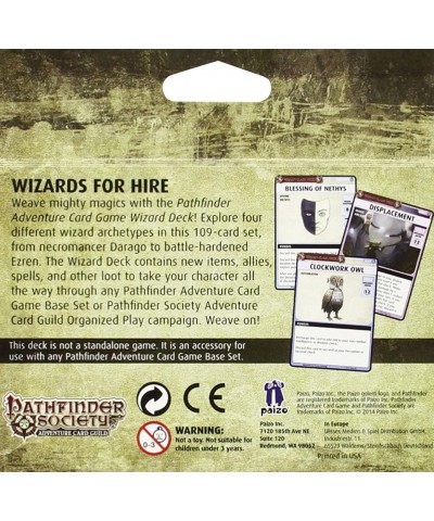 Pathfinder Adventure Card Game: Wizard Class Deck $18.05 Card Games