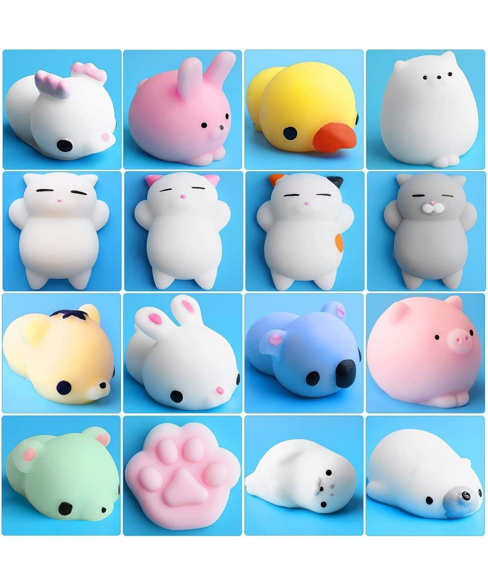 16 Pcs Mochi Animals Toys Lovely Squishies Mochi Cat Stress Relief Toys Mochi Animals Toys Mini Animals Cat Easter Gifts $16....