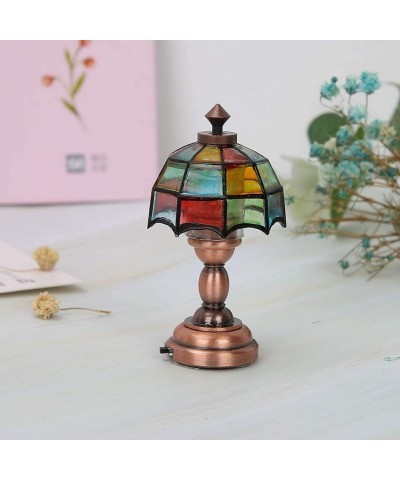 Dollhouse Mini LED Lamp Colorful Mini LED Lamp Exquisite Appearance Simulation Ornament Decoration for 1/12 Doll House Access...