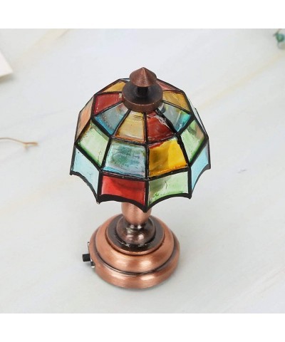 Dollhouse Mini LED Lamp Colorful Mini LED Lamp Exquisite Appearance Simulation Ornament Decoration for 1/12 Doll House Access...