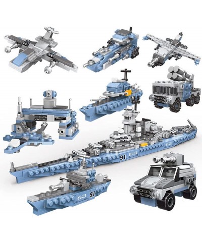 Military Army Building Toys for 3 4 5 6 7 8 9 10 11 12+ Year Old Boys 8IN1 USS Missouri Battleship Stem Building Blocks Milit...