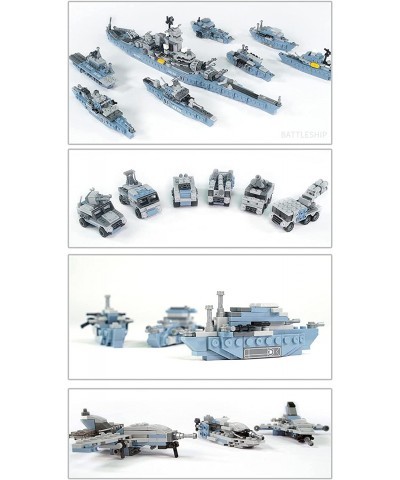 Military Army Building Toys for 3 4 5 6 7 8 9 10 11 12+ Year Old Boys 8IN1 USS Missouri Battleship Stem Building Blocks Milit...