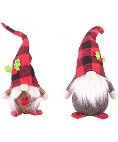 2Pcs Christmas Swedish Santa Gnome Plush Doll Stuffed Scandinavian Tomte Nordic Nisse Sockerbit Elf Dwarf Decoration for Holi...