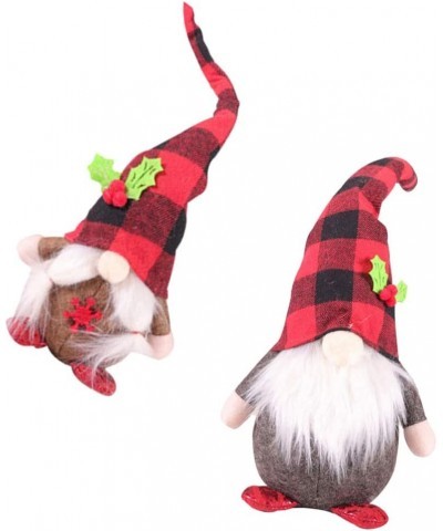 2Pcs Christmas Swedish Santa Gnome Plush Doll Stuffed Scandinavian Tomte Nordic Nisse Sockerbit Elf Dwarf Decoration for Holi...