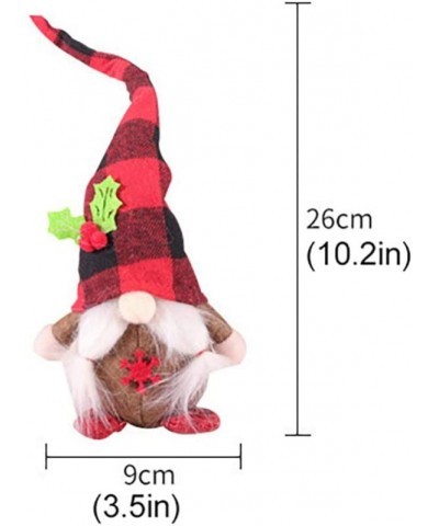 2Pcs Christmas Swedish Santa Gnome Plush Doll Stuffed Scandinavian Tomte Nordic Nisse Sockerbit Elf Dwarf Decoration for Holi...