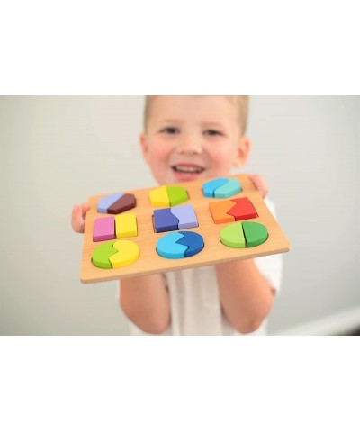 Variety Toy Pack of 6 Wooden Toys - Montessori Toys for Toddlers - Stacking Toys Lacing Toy Wooden Toys Bead Maze Shape Puzzl...