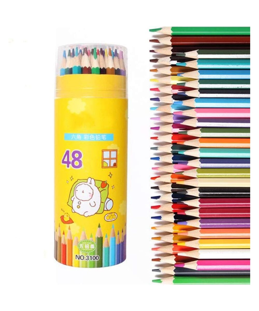 Professional Colored Pencils Set 48 Color Crayon Set Portable Pencil Set of 48 Distinct Colors for Kids School Artist Adult B...