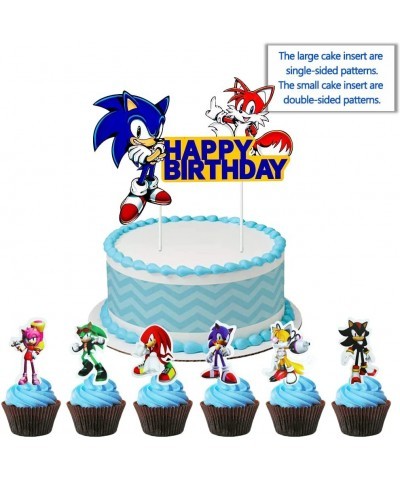 Sonic Birthday Party Supplies 101 PCS Decorations Set Include Banner Balloons Hanging Swirls Cake Cupcake Toppers Stickers Ta...