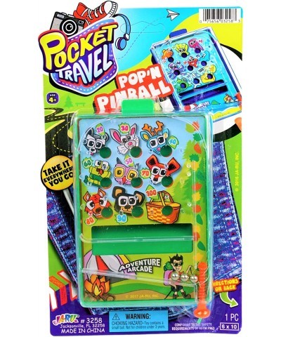 Pocket Travel - Pinball Game Toy (1 Pinball Game) Mini Portable Pinball Games for Kids and Adults. Retro Tabletop Handheld Ga...