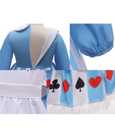 Fancy Wonderland Costume Dress Up Set for Toddler & Little Girls Halloween Party Outfit with Apron & Headband $34.53 Kids' Co...