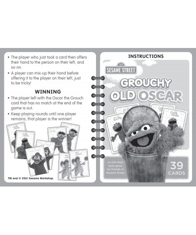 Kids Games - Sesame Street Grouchy Old Oscar - Card Game for Kids and Family - Laugh and Learn $17.99 Card Games