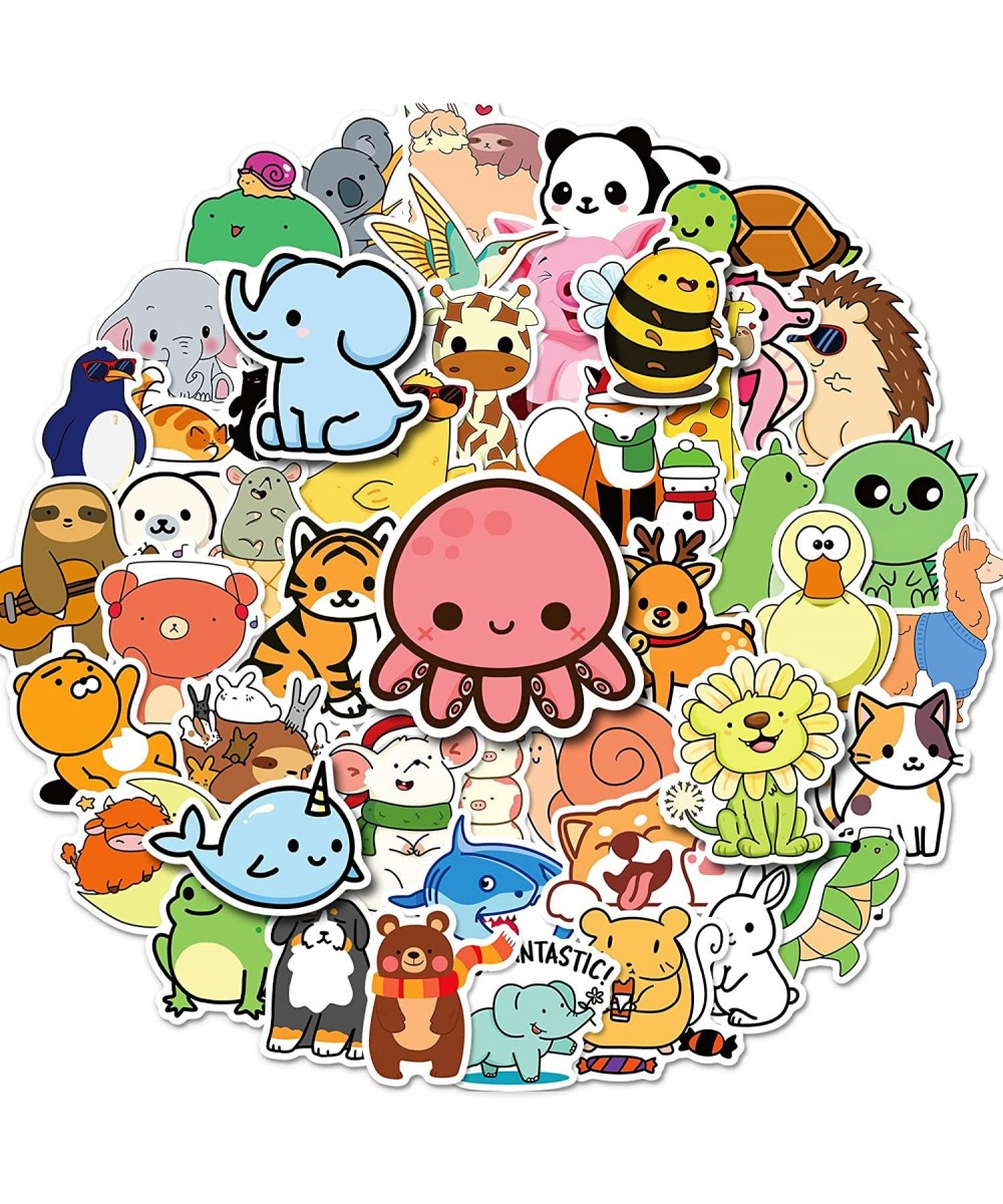 50 PCS Cute Animal Stickers - Cool Vinyl Sticker for Water Bottles Computer Phone Laptop - Funny Waterproof Stickers for Teen...