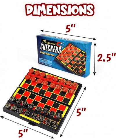 Mini Magnetic Board Games - Set of 12 Individually Packaged Travel Games - Checkers Chess Solitaire Tic Tac Toe and Much More...