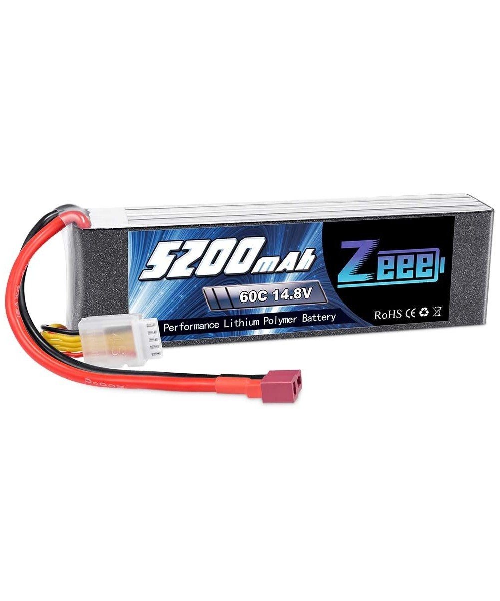 4S Lipo Battery 5200mAh 14.8V 60C RC Battery Soft Case with Deans T Plug for RC Plane Quadcopter Airplane Helicopter RC Car T...