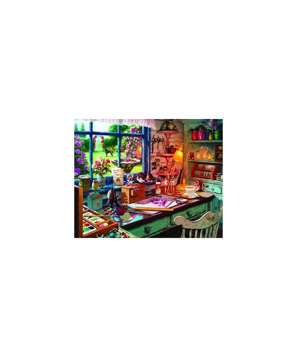 Puzzles Mom's Craft Room 1000 Piece Jigsaw Puzzle $34.59 Jigsaw Puzzles