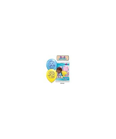 Doc McStuffins Birthday Party Supplies Bundle Pack includes Plates Napkins Table Cover Birthday Banner Blowouts Mylar and Lat...