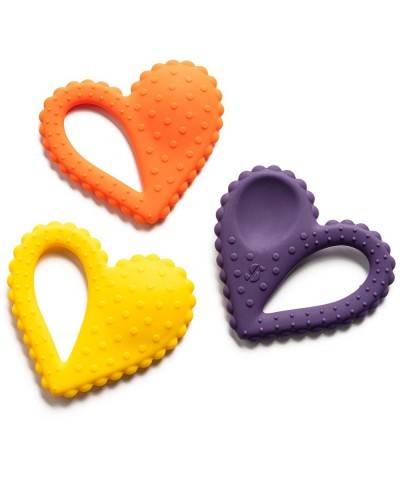 Teether Heart Spoon Oral Motor Therapy Tools 3 Pack Textured Stimulation and Sensory Input Treatment for Babies and Toddlers ...