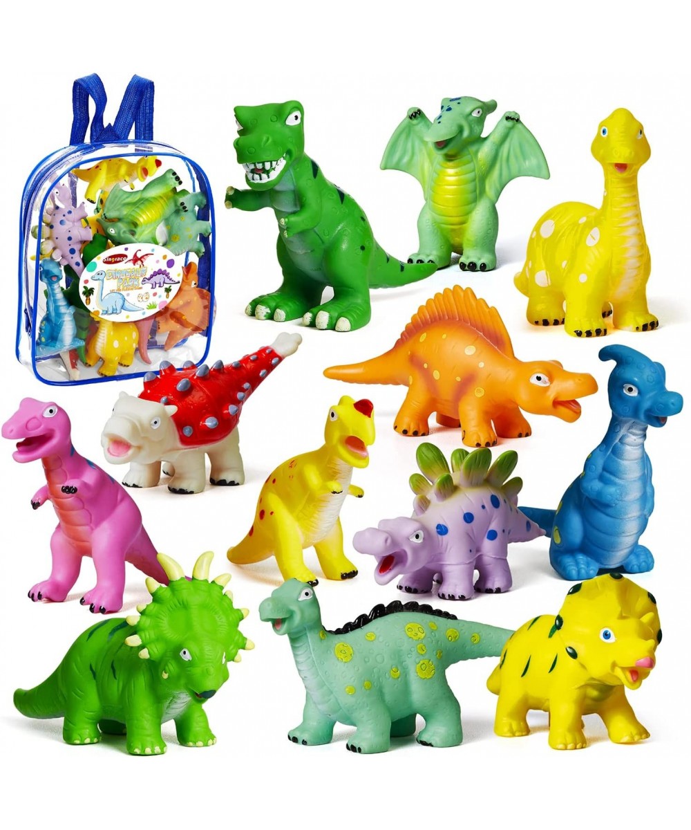 Baby Bath Toys for Toddlers 1-3: 12PCS Dinosaur Bath Toys Pool Toys for Kids Ages 4-8 Water Toys No Hole Mold Free Bathtub To...