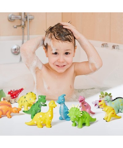 Baby Bath Toys for Toddlers 1-3: 12PCS Dinosaur Bath Toys Pool Toys for Kids Ages 4-8 Water Toys No Hole Mold Free Bathtub To...