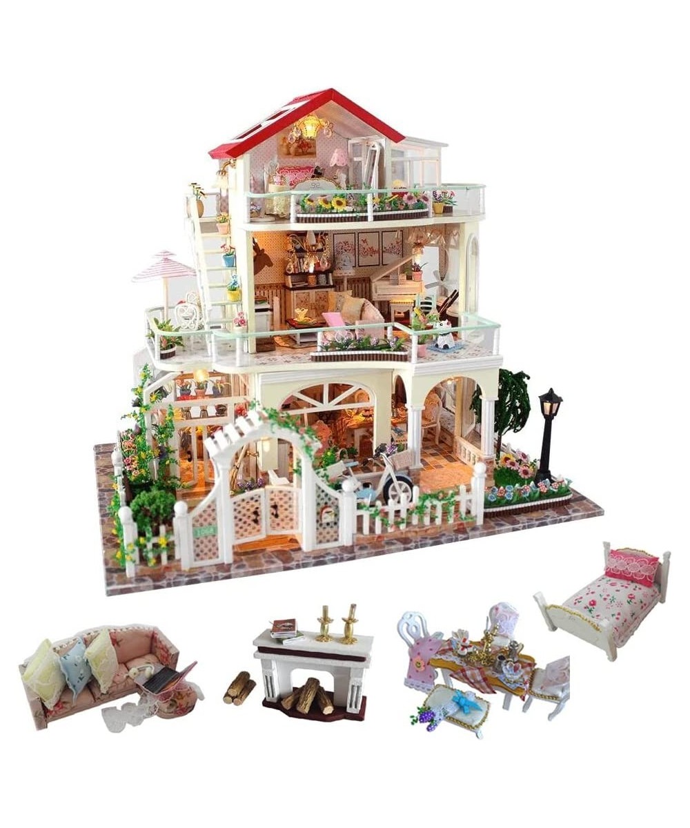 Romantic and Cute Dollhouse Miniature DIY House Kit Creative Room Perfect DIY Gift Revolving Sky Garden for Friends Lovers an...