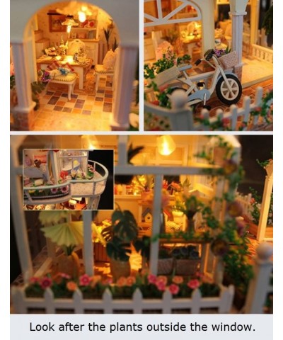 Romantic and Cute Dollhouse Miniature DIY House Kit Creative Room Perfect DIY Gift Revolving Sky Garden for Friends Lovers an...