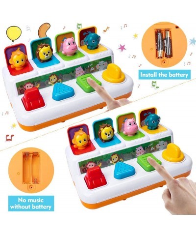 Baby Interactive Pop Up Animals Toy Toddlers Musical Learning Infant Sensory Pop-up Activity Toys for 6 -12-18 Months & 1 Yea...