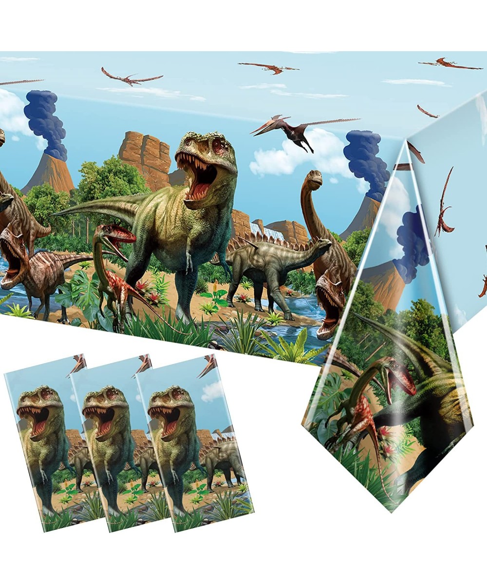 3 Pcs Jurassic Dinosaur Tablecloth Dinosaur Party Table Covers Dinosaur Plastic Tablecloth for Kids Adults Birthday Dinosaur ...