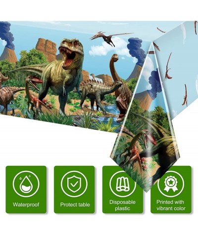 3 Pcs Jurassic Dinosaur Tablecloth Dinosaur Party Table Covers Dinosaur Plastic Tablecloth for Kids Adults Birthday Dinosaur ...