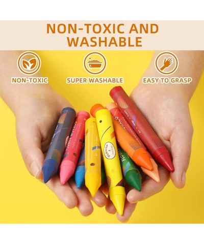 Jumbo Crayons for Toddlers 16 Colors Non Toxic Crayons Easy to Hold Large Crayons for Kids Safe for Babies and Children Flowe...