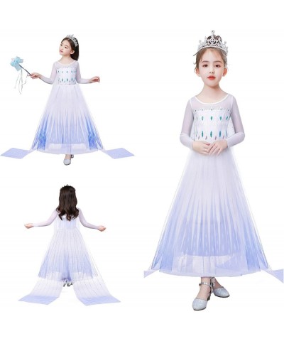 Princess Snow Queen Act 2 Costumes for Girls with Wig Crown Magic Wand Gloves Accessories 3T-10Y $47.48 Kids' Costumes