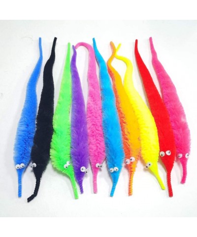 240 Pack Fuzzy Worm Toys with Big and Small Sizes Mixed Fuzzy Worms on Strings Trick Toys Carnival Party Favors for Kid Cat (...