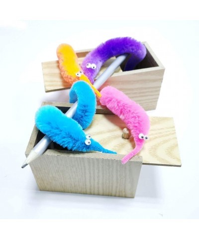 240 Pack Fuzzy Worm Toys with Big and Small Sizes Mixed Fuzzy Worms on Strings Trick Toys Carnival Party Favors for Kid Cat (...